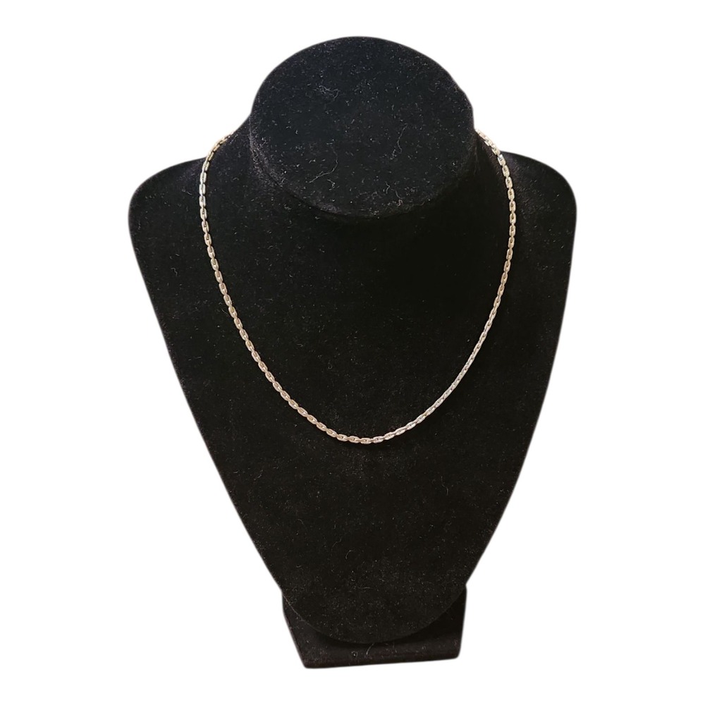Vintage Sarah Coventry Silver‎ Tone Oval Link Chain Necklace Jewelry